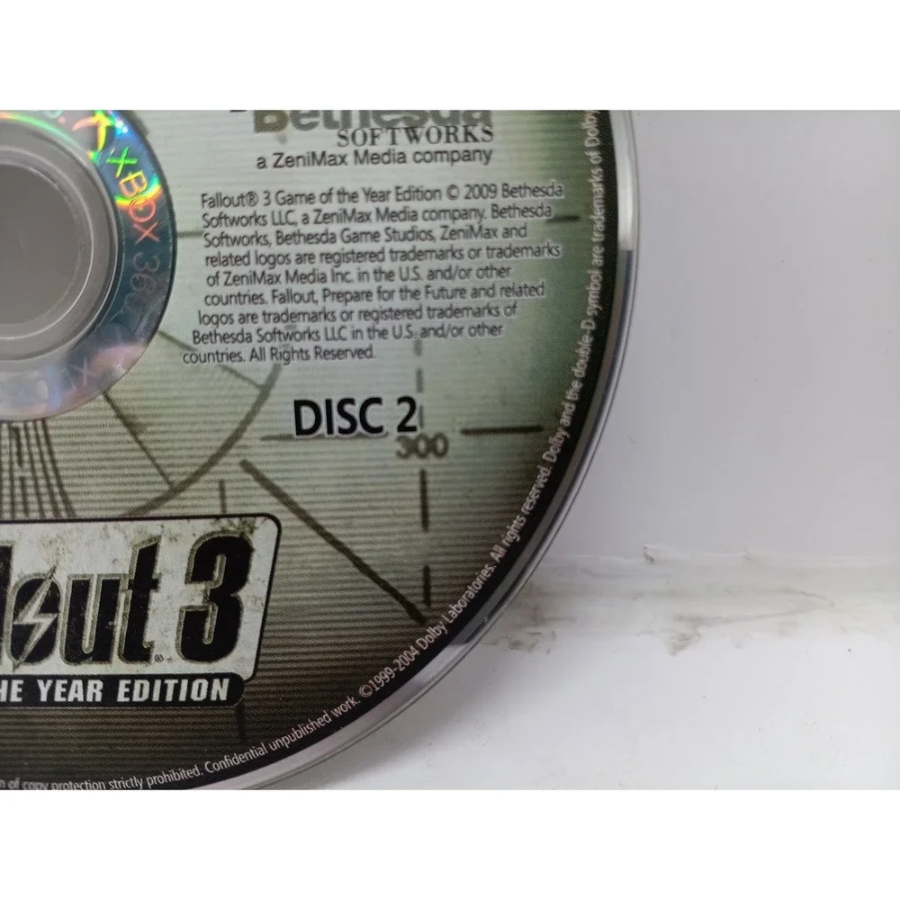 Xbox 360 Fallout Game Of The Year Edition Game DISC ONLY